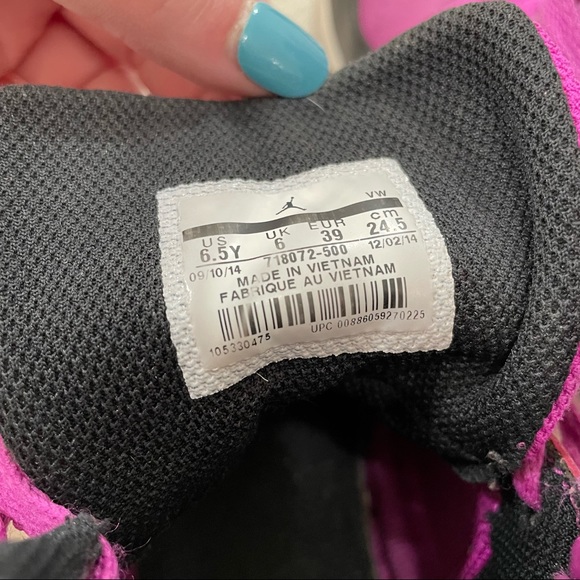 Jordan Youth 1 Flight 3 High Top Sneakers Purple youth Size 6.5 = women's size 8 - Picture 10 of 11